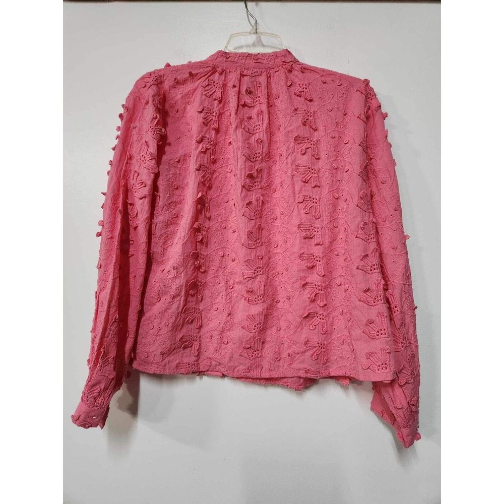 Anthropologie Seen Kept Worn Jeanette Blouse In Pink Size 4.A38 - Picture 6 of 7